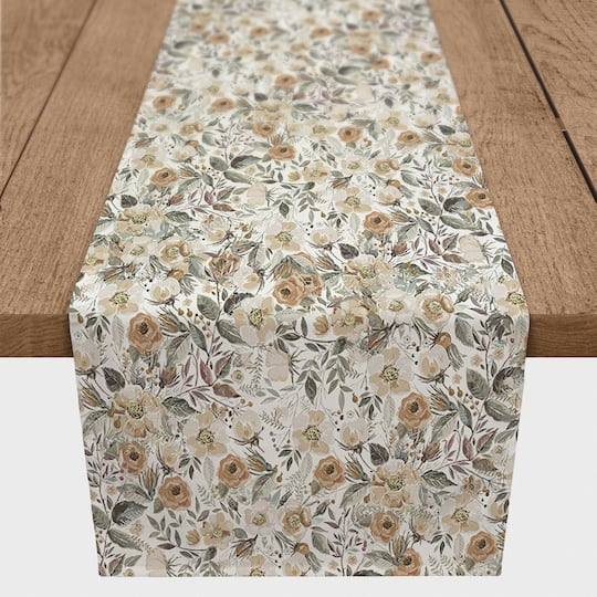 72" Fall Flowers Table Runner